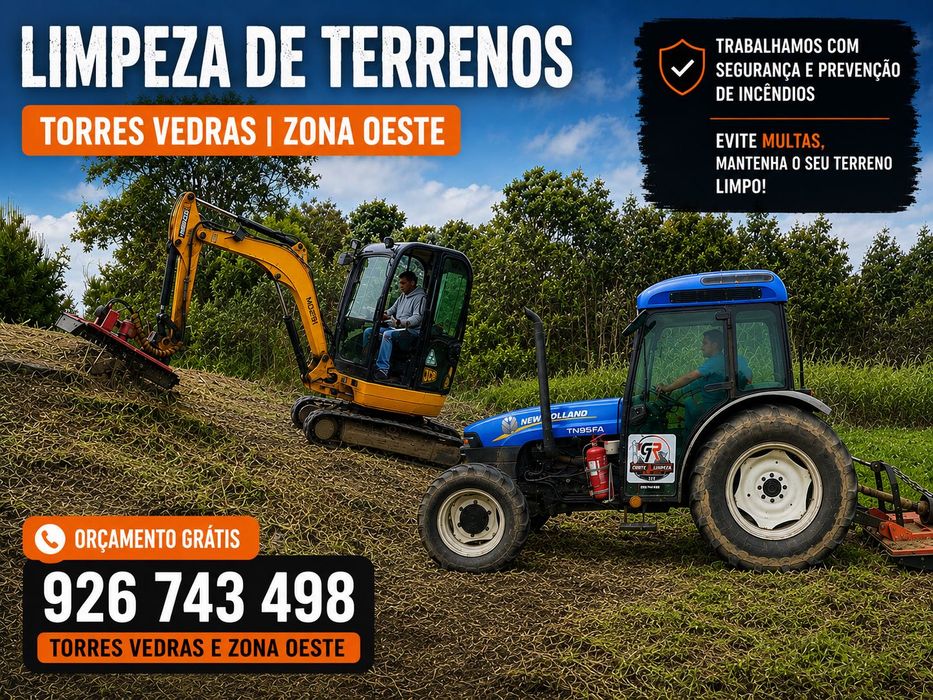 Limpeza de terrenos/desmataçao torres vedras
