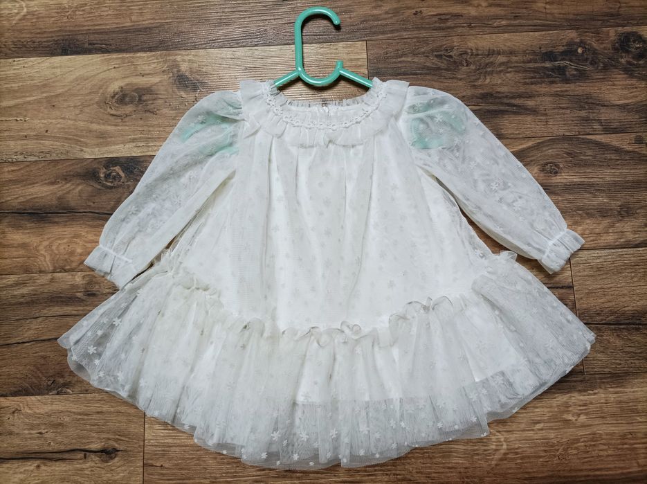 Sukienka chrzest wesele bal księżniczka rozmiar 74