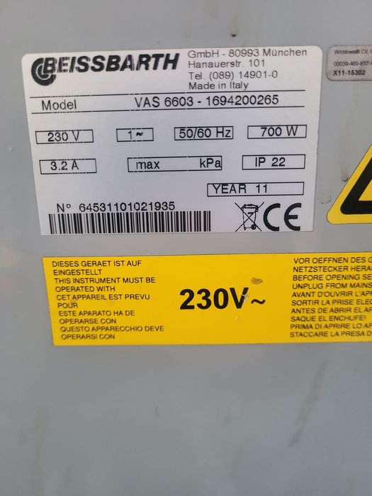 Wyważarka do kół samochodowych BEISSBARTH VAS6603