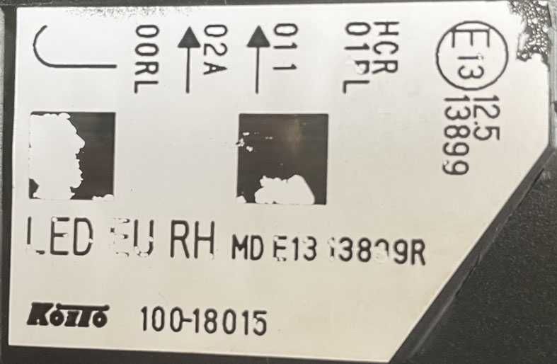 otica frontal DT nissan qashqai II J11 . fase 1 . LED