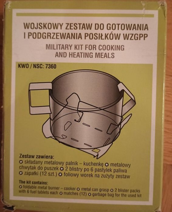Wojskowy Zestaw do Gotowania i Podgrzewania posiłków