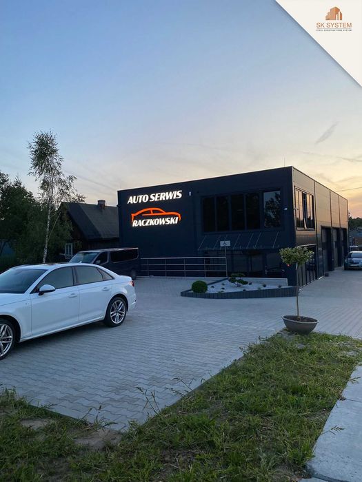 Hala 300 m2 stalowa magazyn warsztat płyta konstrukcja SK SYSTEM