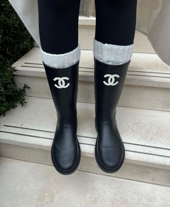 Kalosze Chanel black