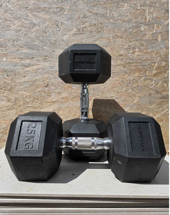Haltere 25 kg hexagonal novo