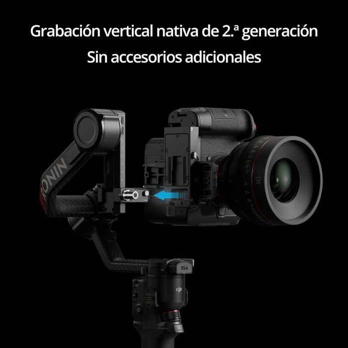 Dji RS 4 Pro, estabilizador de 3 eixos para câmaras DSLR p Canon/Sony/Panasonic/Nikon/Fujifilm