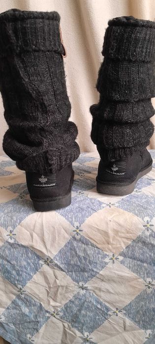 Сапожки (угги) черные теплые