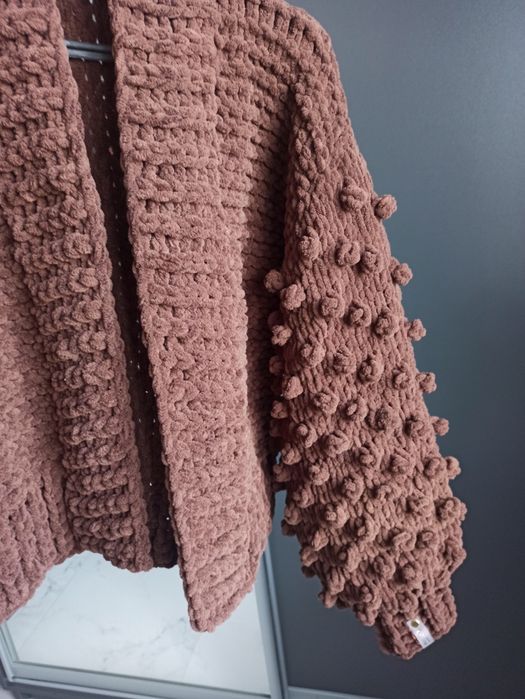 Кардиган вязаний з плюшевої пряжі