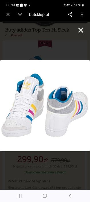 Buty damskie adidas Top Ten Hi Sleek  38