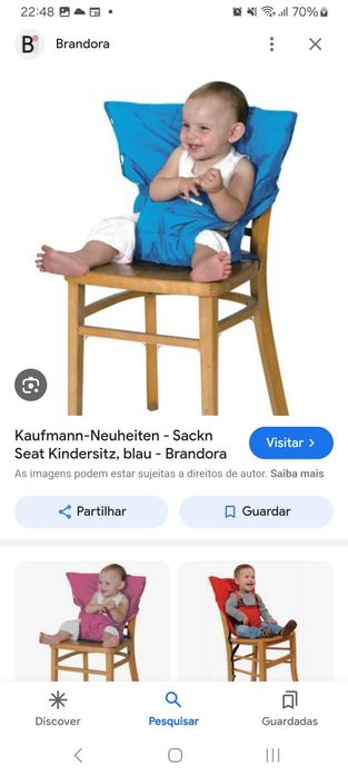 Sack'n seat - cadeira de bebé portátil
