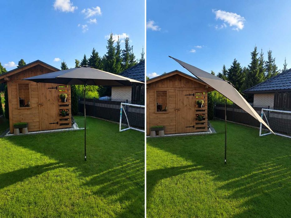 Parasol klasyczny Songmics szary 340 x 246 cm