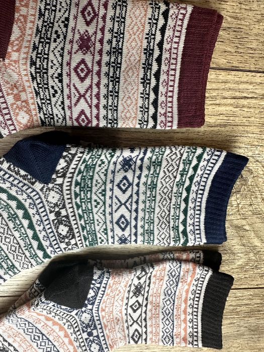 5x wzorzaste skarpetki nowe 35-38