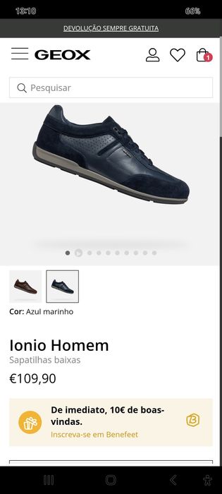 Sapatilhas homem  tamanho  40 Geox