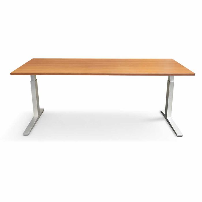 Biurko orzech BENE regulowana aluminiowa rama!