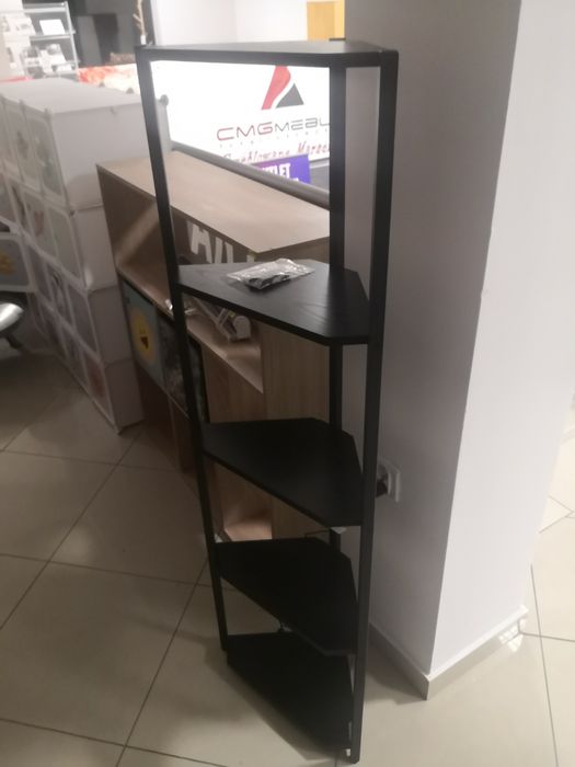 Regał narożny LED 147cm na książki gry figurki prezent