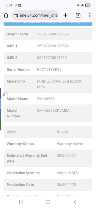 Gwarancja Samsung A56 Galaxy 128/8 GB 5G
Czarny
