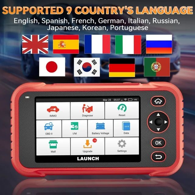 Máquina de diagnóstico Auto Android 2/16GB Launch CRP IMMO novo