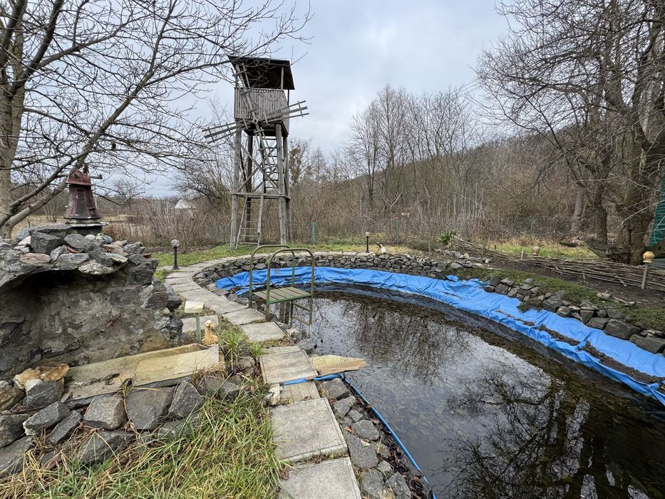 Продаж двоповерхового будинку з банею та ставком