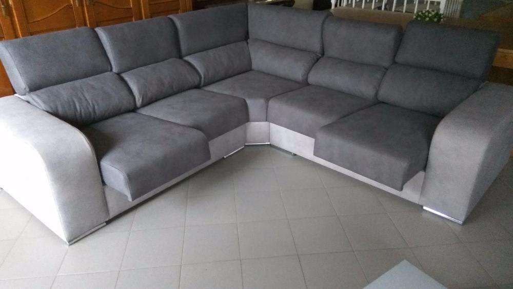 Sofá de Canto em Micro-Fibra (Art. Novo)