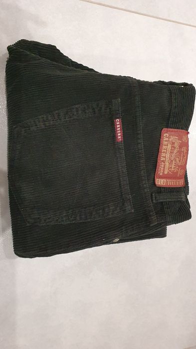 Spodnie męskie 1sztruksowe brązowe ciemne zielone XL 42 Carrera