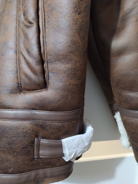 Kurtka ze sztucznym barankiem męska