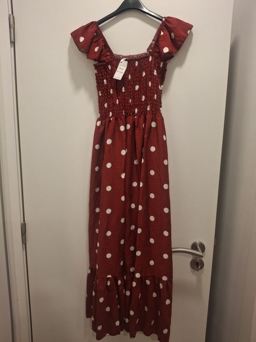 Vestido vermelho Bolinhas