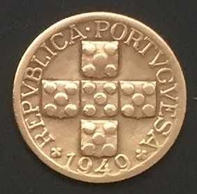 Moeda XX centavos bronze - Portugal - 1949
