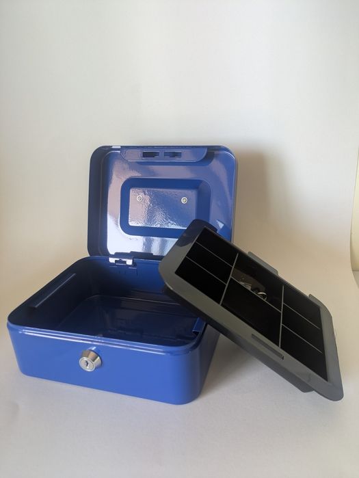 Cofre com chave 20 x 9 x 16 cm - Caixa de Dinheiro Fechável com Chave