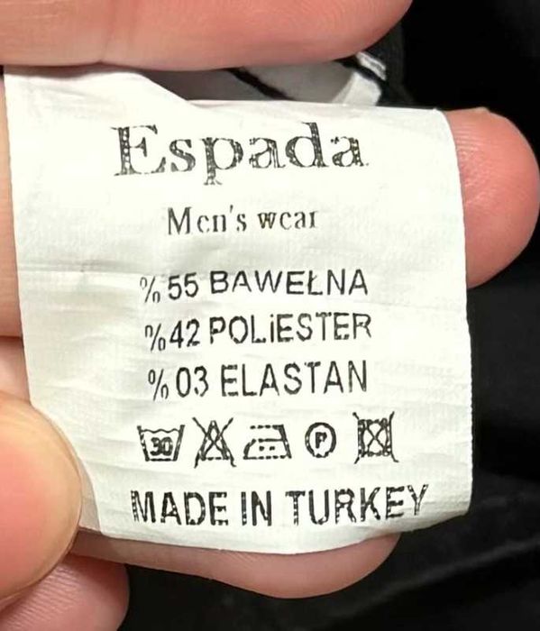 Koszula ESPADA slim fit L 41-42 czarna
