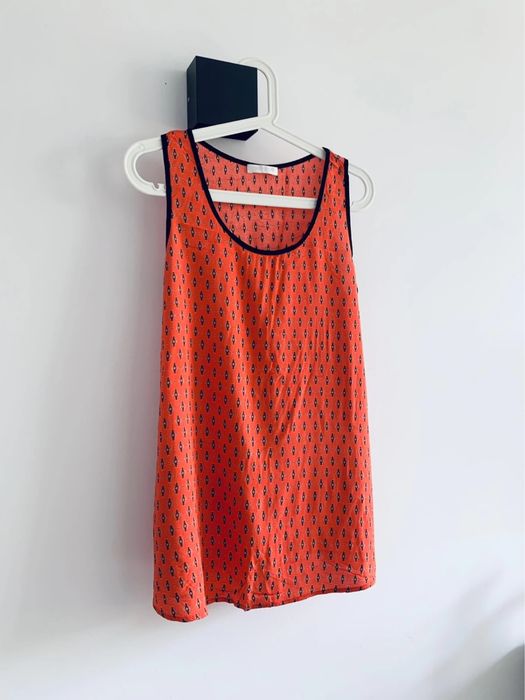 Top koszulka basic letnia Promod azteckie wzory