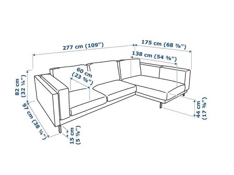 Sofá IKEA Nockeby - Sofá 3 lugares c/chaise longue