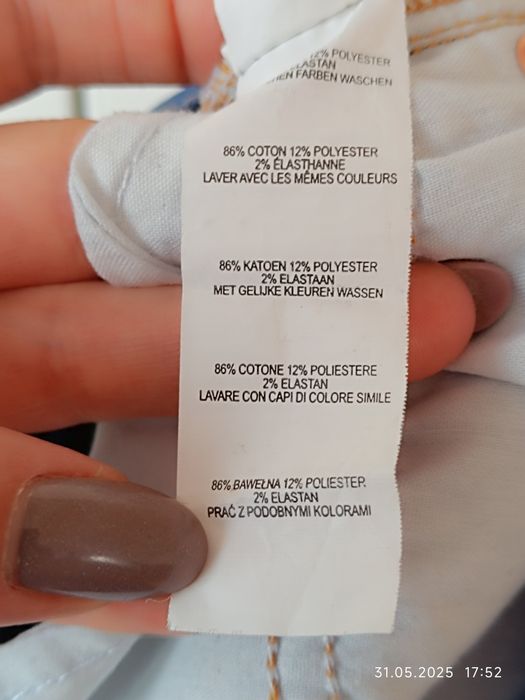Spodnie jeansowe damskie Denim Co r 46 wysoki stan niebieskie