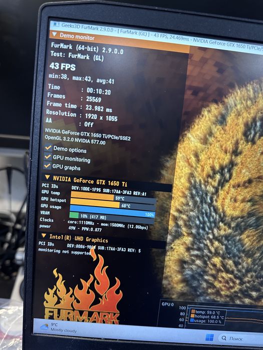 Игровой Ноутбук Lenovo ideapad gaming 3 i7-10750H gtx1650ti