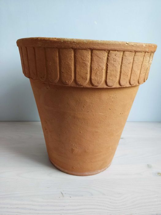 Stara donica gliniana ceramiczna fi 28 cm