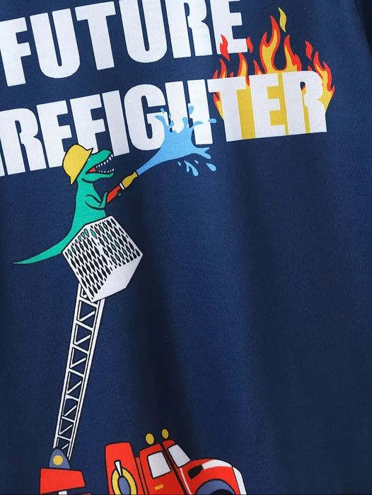 T-shirt menino Bombeiro nova 5-6 anos