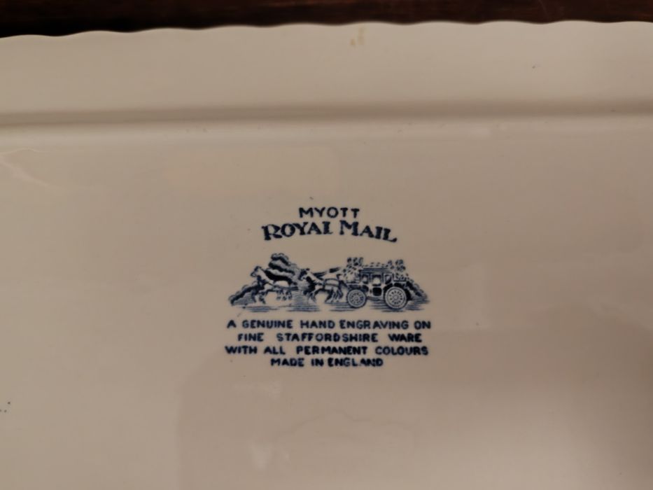 Travessa decorativa de faiança louça inglesa