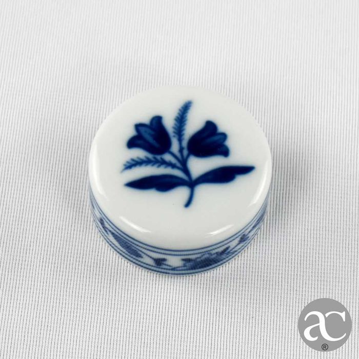 Frasco de chá “Magalhães” em porcelana Vista Alegre, decoração Margão