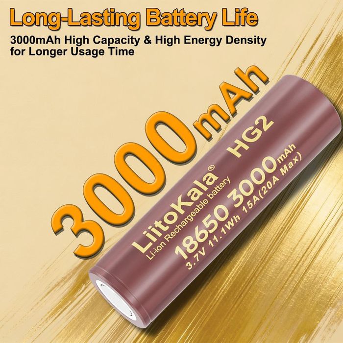 Акумулятори LiitoKala 18650 HG2 3000мАч 30А