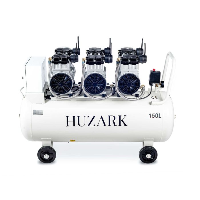 Profesjonalny Kompresor bezolejowy sprężarka Huzark 150L 8bar 621l/min