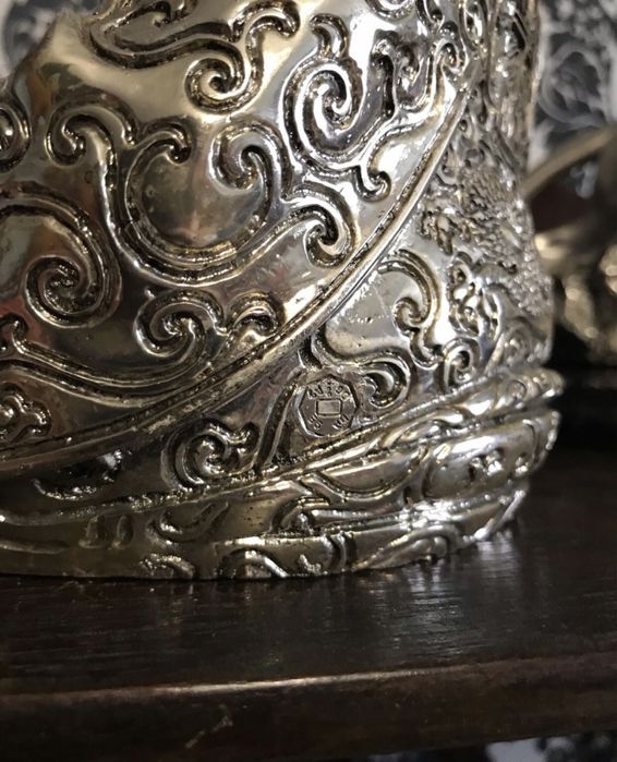 Статуетка Хотей Будда срібло Brunel 999 Італія