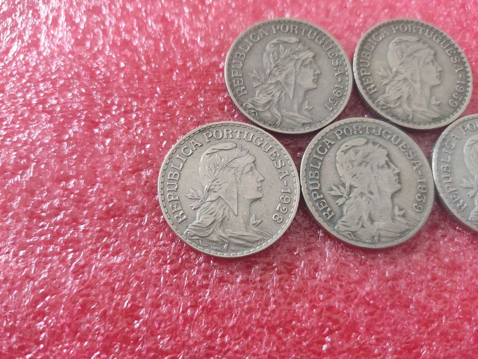 5 moedas de 1 Escudo 1928 | 1939 | 1945 | 1951 | 1959