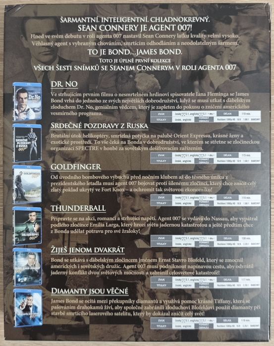 James Bond: Sean Connery 007 Ultimate Edition Blu-ray 6 filmów