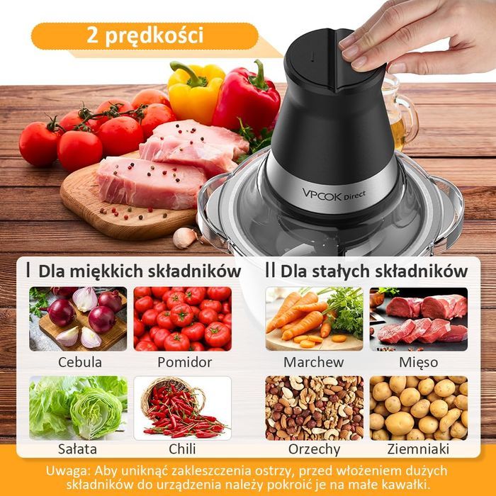Rozdrabniacz Elektryczny Do Mięsa Warzyw Kuchenny Mocny