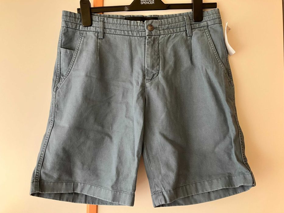 Krótkie spodnie męskie Replay - jeans bawełna i len