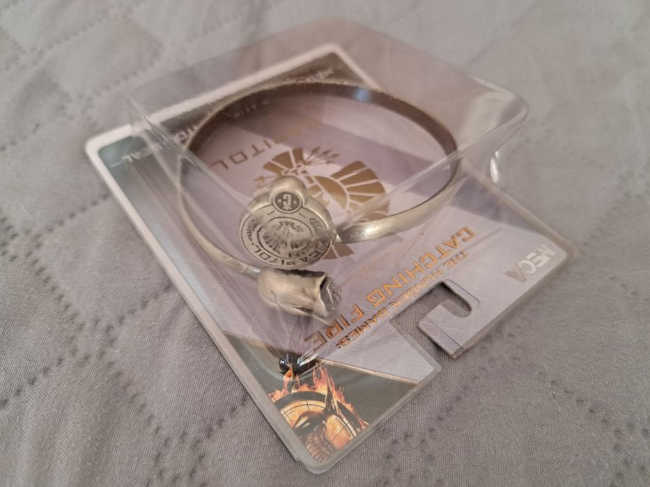 Hunger Games Jogos da Fome bracelete de metal Capitol e Rosa - NOVO