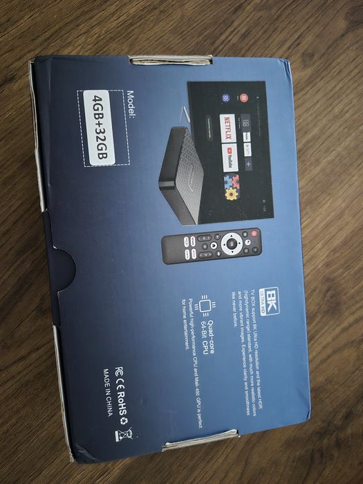 Android TV Box 8K - 4GB de RAM e 32GB