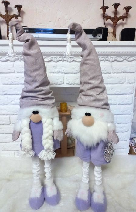 Скандинавский гном 96 см, гном на  ножках, интерьерная игрушка