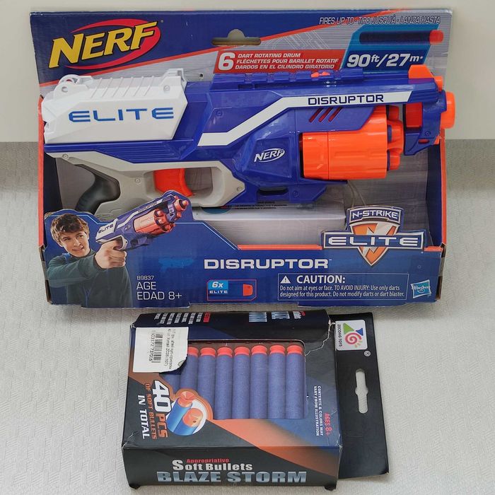 БЛАСТЕР NERF Elite DISRUPTOR (B9837) + упаковка (39 шт) куль-присосок