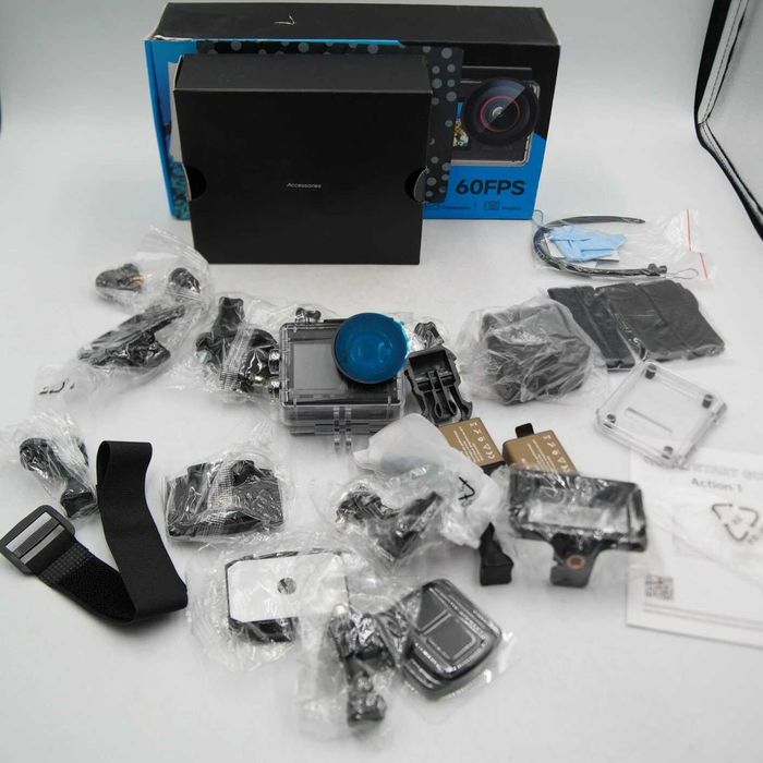 ODDV 4K 30MP Action Camera with 60FPS Dual Screens EIS Stabilization