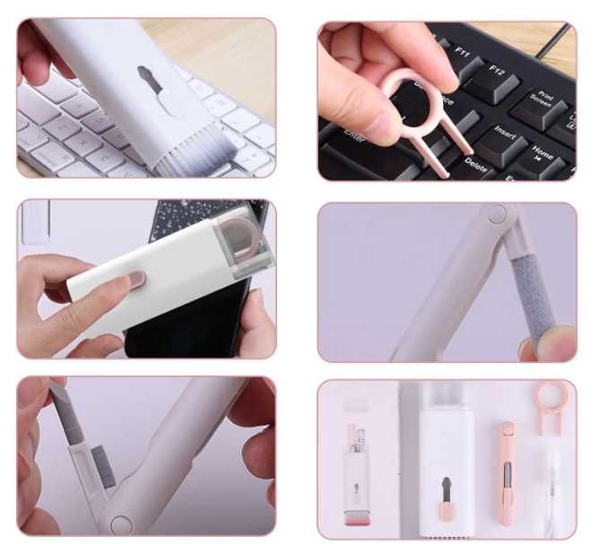 Zestaw szczotek do czyszczenia elektroniki klawiatury słuchawek