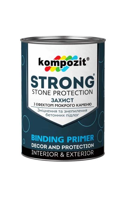 Грунтовка-лак для каменю Kompozit Strong мокрий ефект 10 л